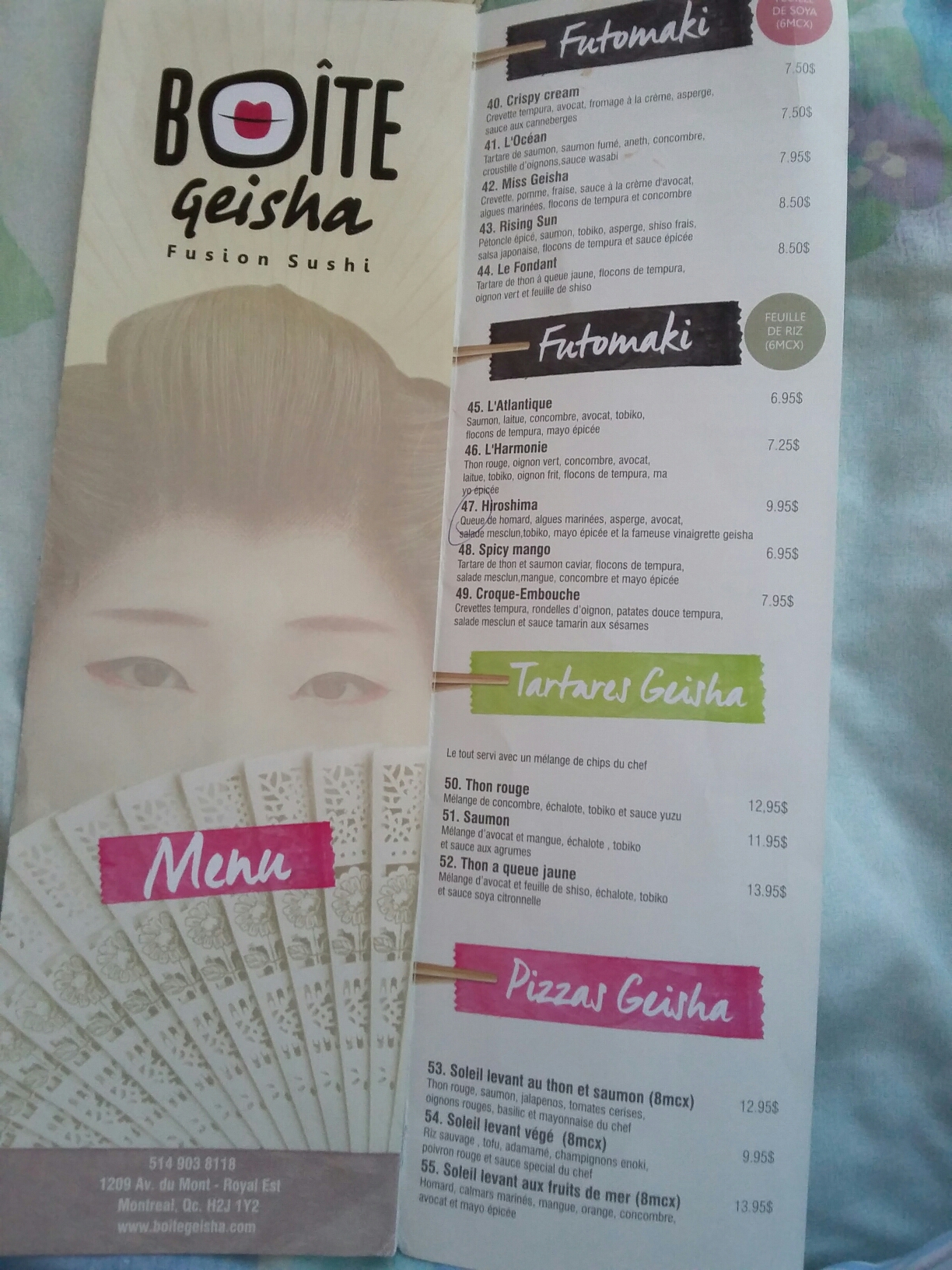 Boite Geisha - Restaurant